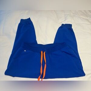 Figs Women’s Royal Blue Joggers with Orange Accents XXLP